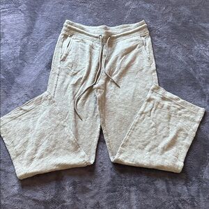 Lou & Grey Heathered Wafflestitch Straight Leg Pants - S